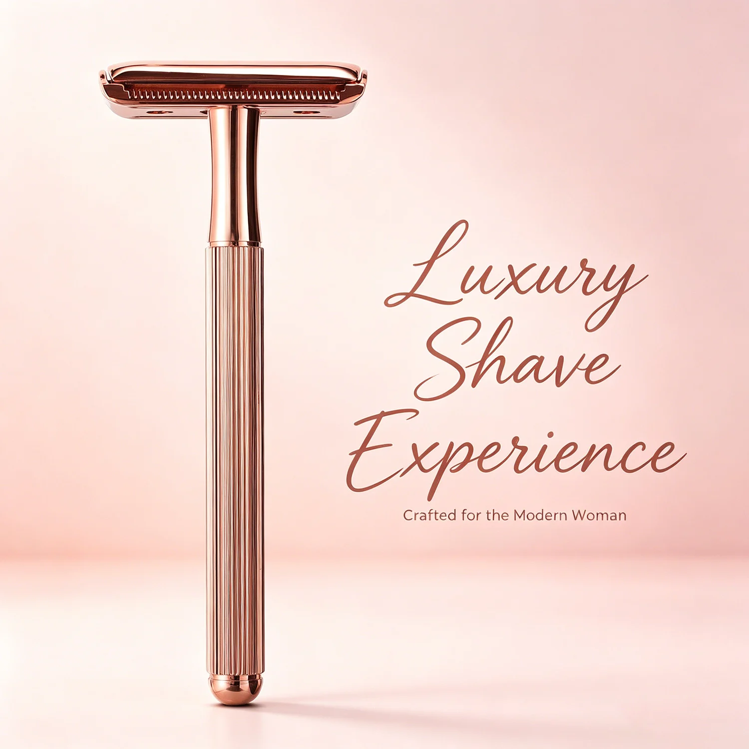 Safety Razor for Women 10 Stainless Steel Razor Blades, Long Handle & Weighted Razor, Single Blade for Sensitive Skin. Smooth, R