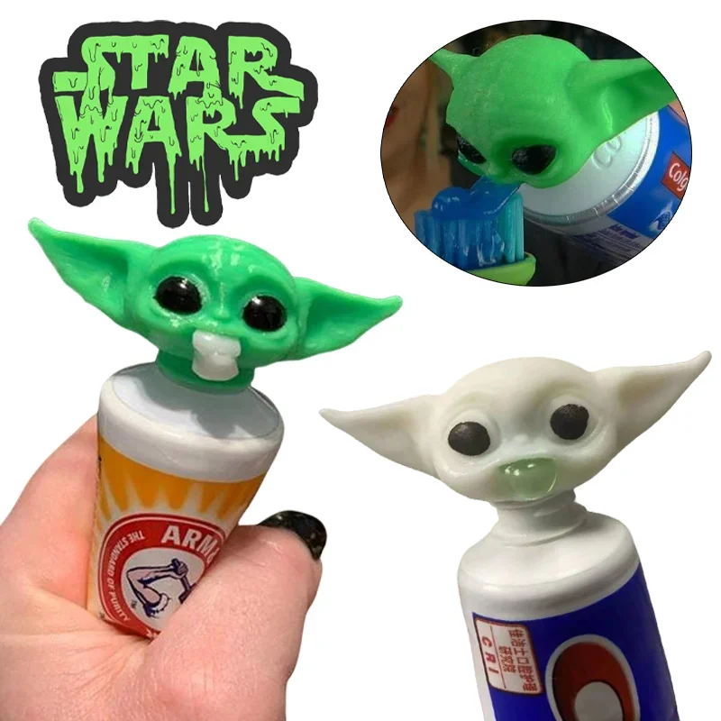 Star Wars Baby Yoda Squeeze Toothpaste Tool Cute Creative Tooth Paste Head Toys Cartoon Children Bathroom Supplies Accessories