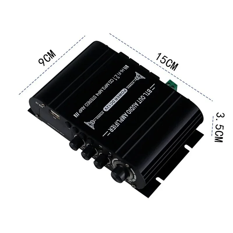 ST-839 HiFi 2.1 قناة مكبر كهربائي 25 واط * 2 + 40 واط مضخم الصوت المنزل مكبر للصوت الصوت أمبير باس وتريبل تعديل المنزلية أمبير