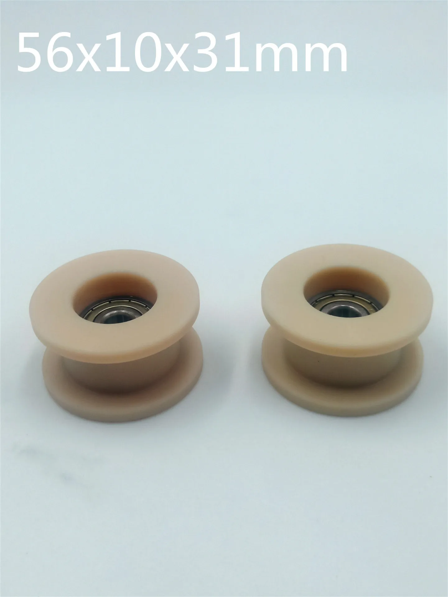 2Pcs for Plastic-coated Pulley Belt H-shaped I-shaped D10 Injection Molding Machine Safety Door Roller Square  10 * 56 * 31mm