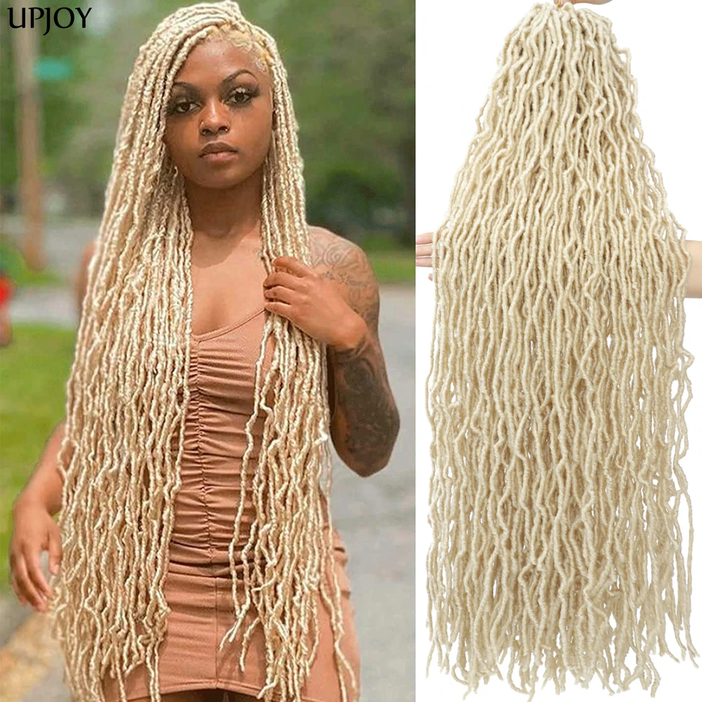 Soft Faux Locs Crochet Hair Goddess Soft Locks Braids Hair 18 24 36 inch Long Synthetic Braiding Hair Extensions for Black Women