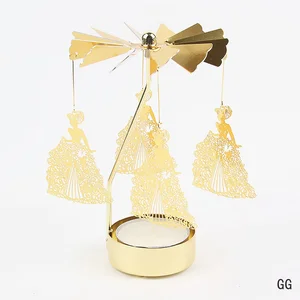 Karussellkerzenhalter für Home Dekoration, rotierender Kuchenstand, goldene Metallkerzen, Schlafzimmerdekoration, Valentinstag, Weihnachten 10 Hauptverkäufe waren Unterstützung und Öl - №10