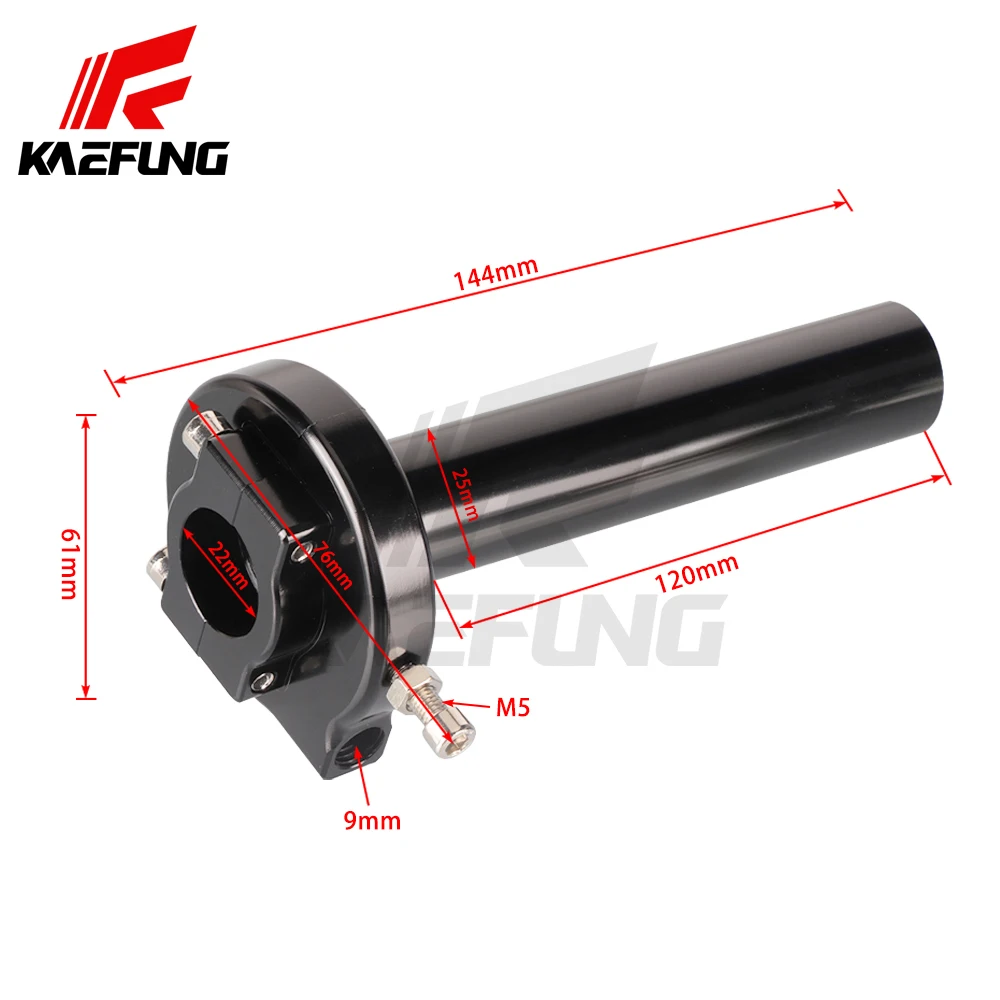 Universal Throttle Twist Grips 7/8" 22mm Lenker Gas Twist Grips Beschleuniger für Motorrad Roller Dirt Bike – Detail 2