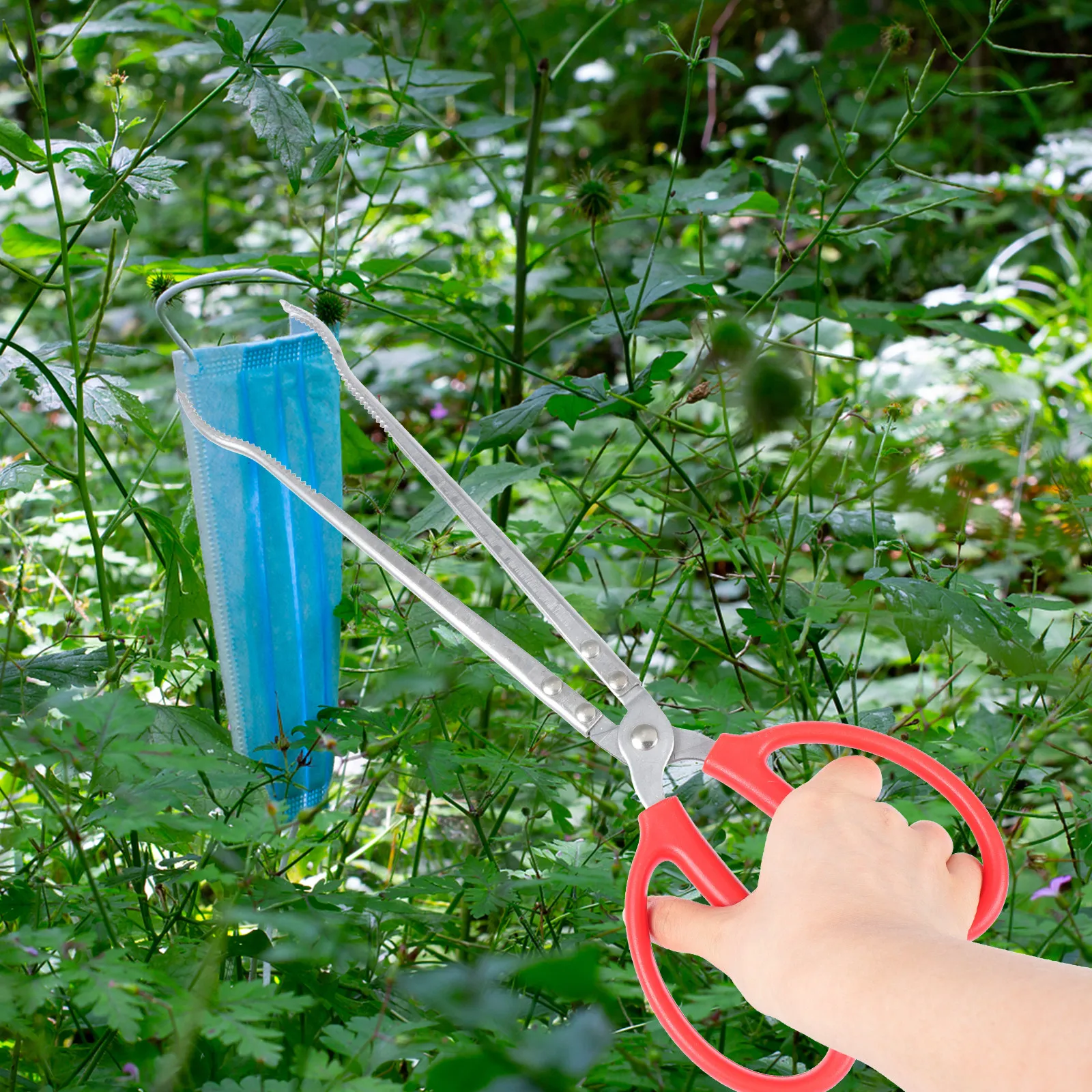 

2 шт. щипцы для мусора из нержавеющей стали, высококачественные, прочные, для использования на улице, принадлежности для гриля, щипцы для барбекю