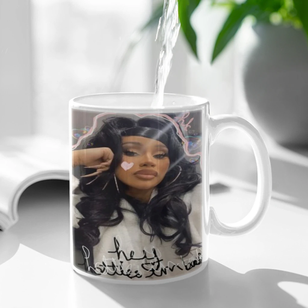 American Pop Rap Hip-Hop Singer Cardi B Coffee Cups Ceramic cups creative cups and cute mugs Personalized Gift Cup For Tea