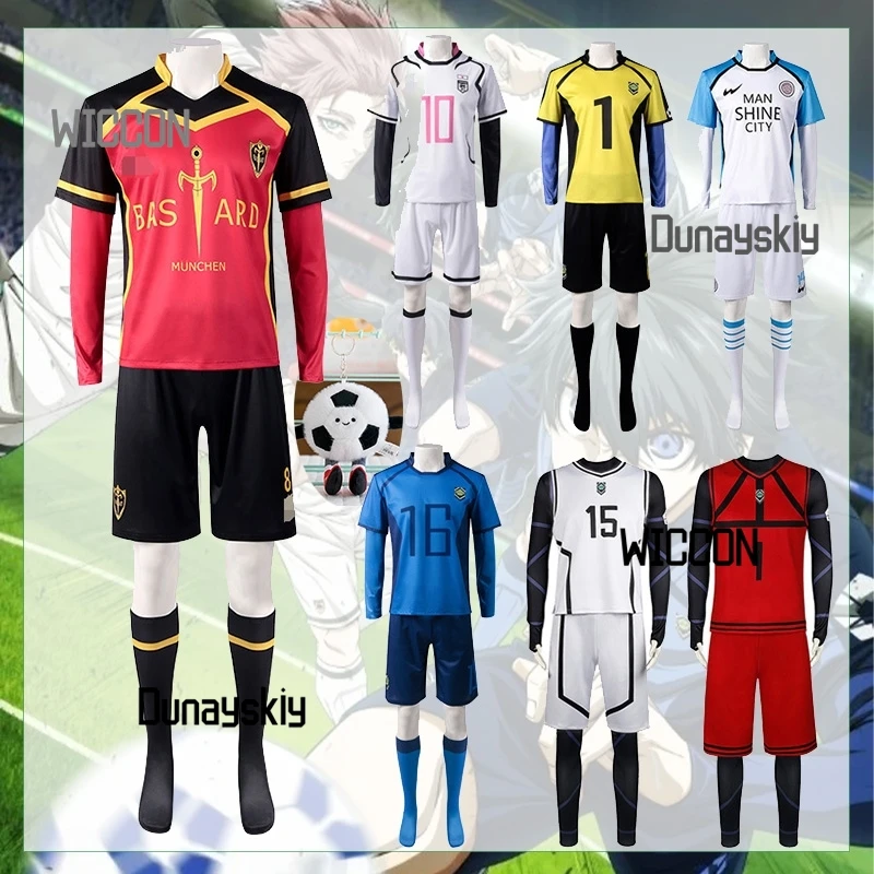 

Blue cosplay anime Lockk Issagi Yooichi Football clothes cosplay costumes accessions jirai kei fantasy cool Halloween cosplay