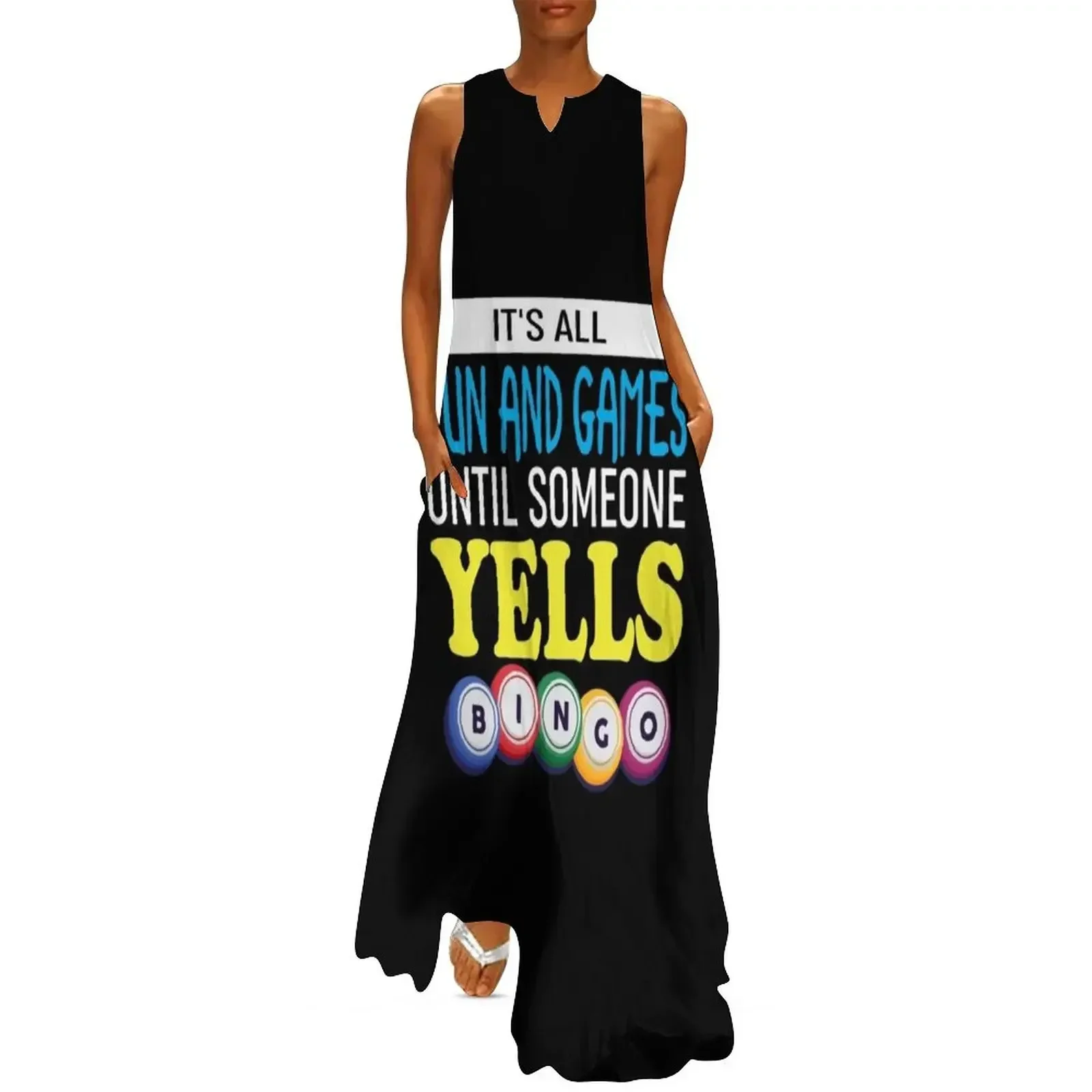

Funny Bingo Lover Long Dress dresses for official occasions dress for woman Beachwear evening dress ladies