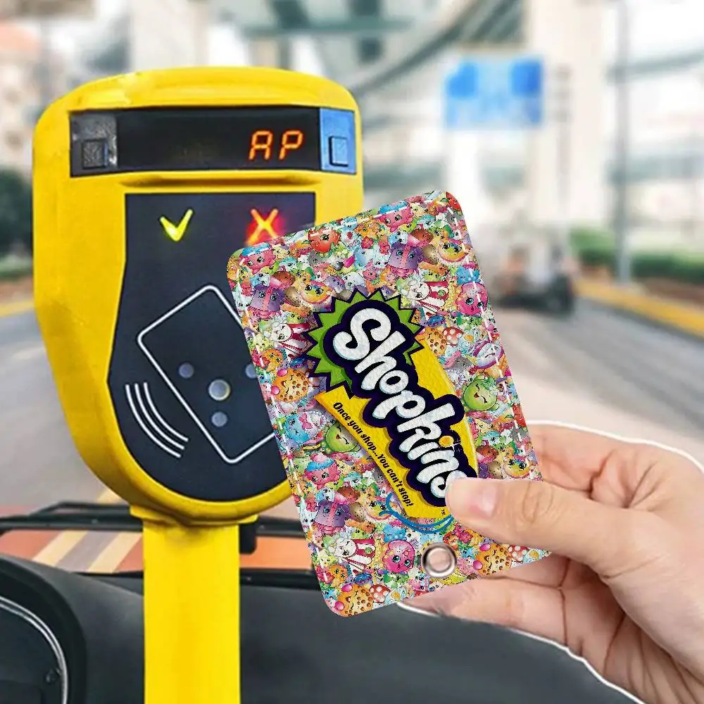 لطيف S-Shopkins حاملي بطاقات طالب بطاقة الهوية الغطاء الواقي حالات الطالب الحرم الجامعي بطاقات الوصول مفتاح سلسلة مكافحة خسر