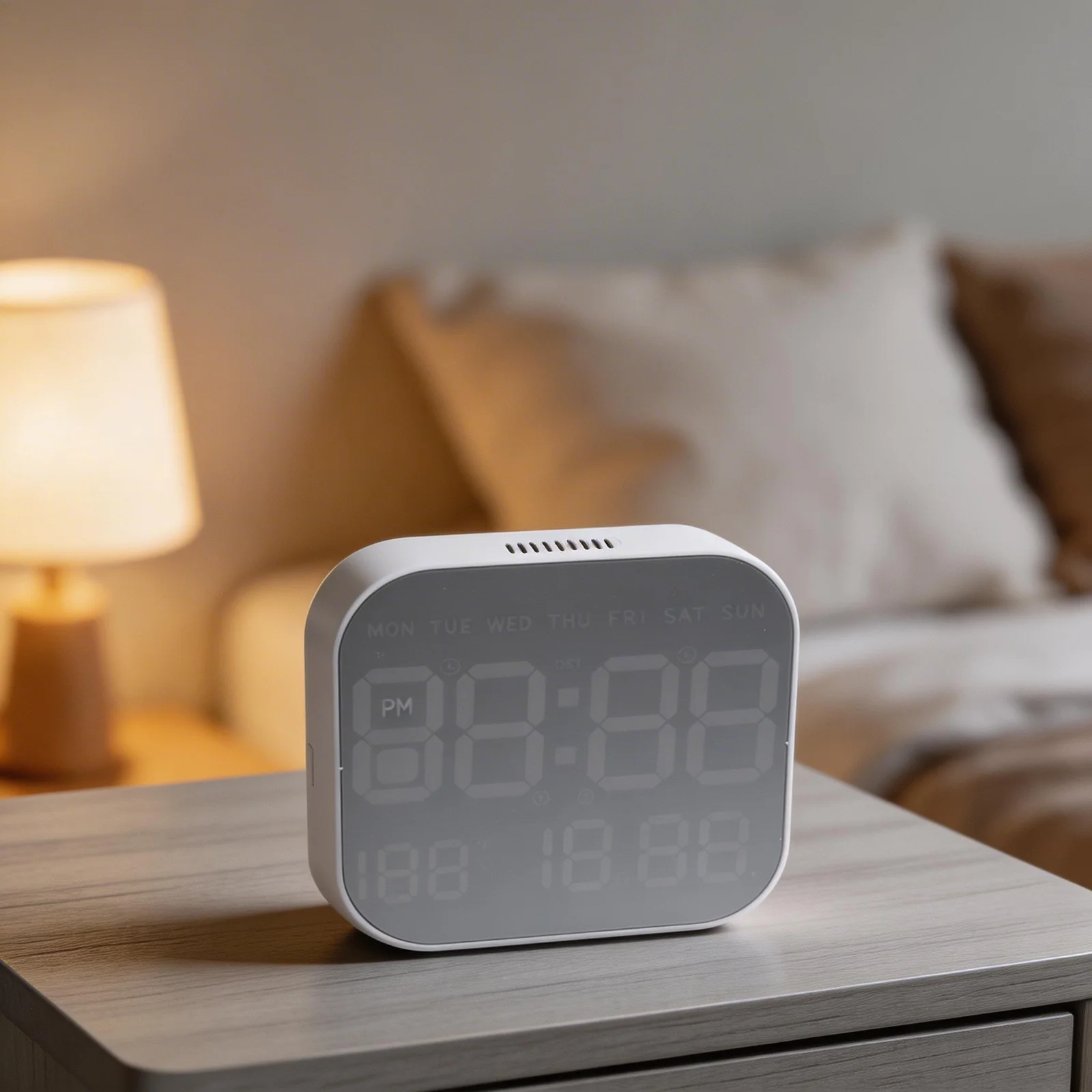 Multifunctional Clock Metal Wall Clock Office Accessories Battery Operated Convenience Brushed Metal Clock Face Decoration