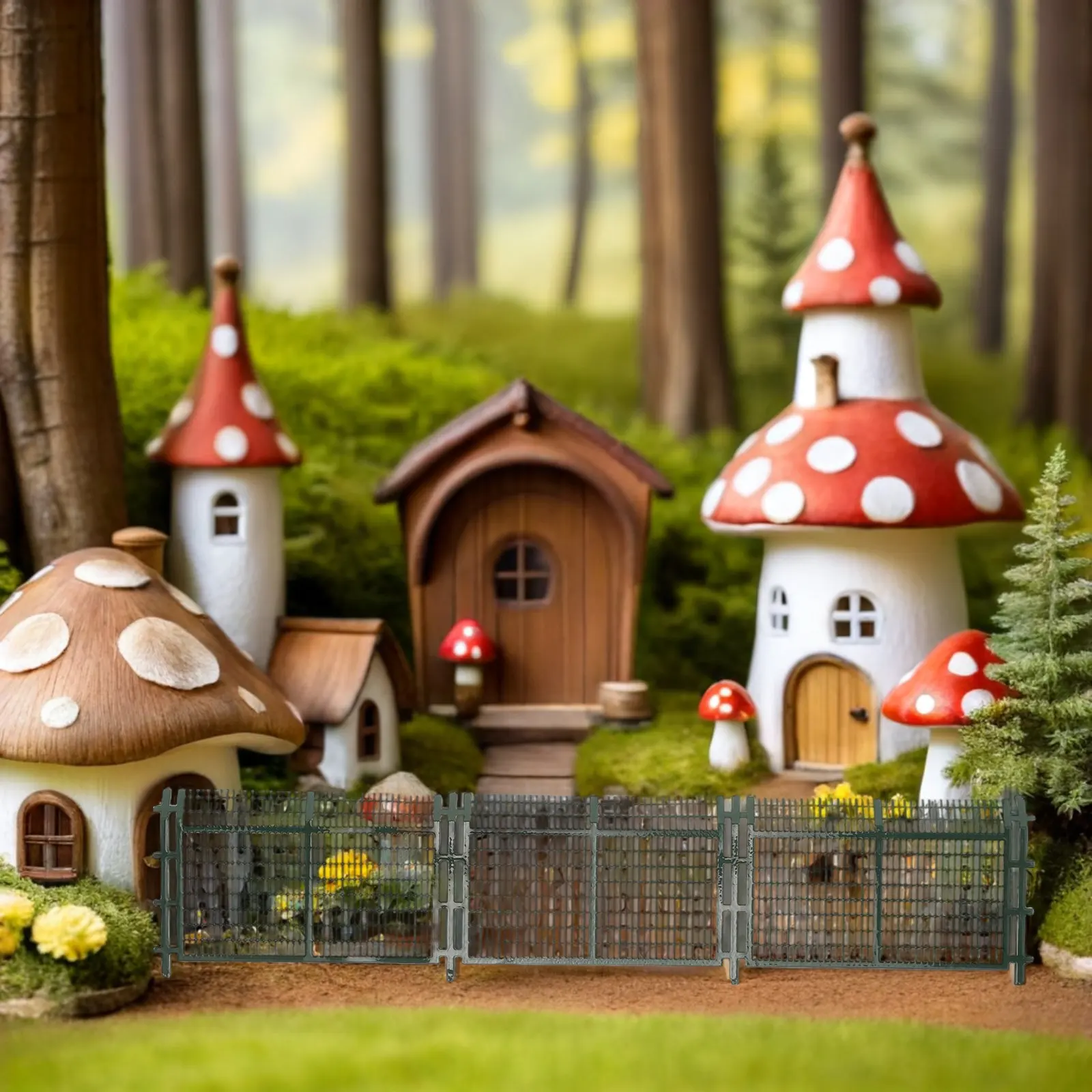 Micro Landscape Fence 1:64 Scale Miniature Scenery Material Railway Road Fence Decoration Sand Table Village Train Diorama