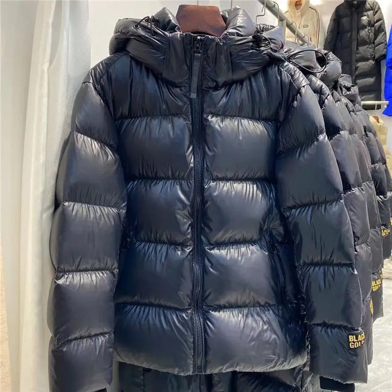 Goose Down Jacket Women High Quality Fluffy Short Hooded Puffer Jacket Men Winter Duck Down Jacket Luxury Designer Down Coats