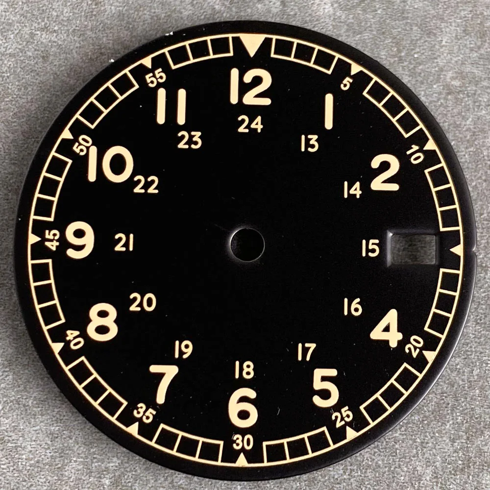 Nologo 29mm Pilot Field Watch Dial Face for NH35 NH36 3.8/3 Clock Nologo 29mm Pilot Field Watch Dial Face for NH35 NH36 3.8/3 Clock
