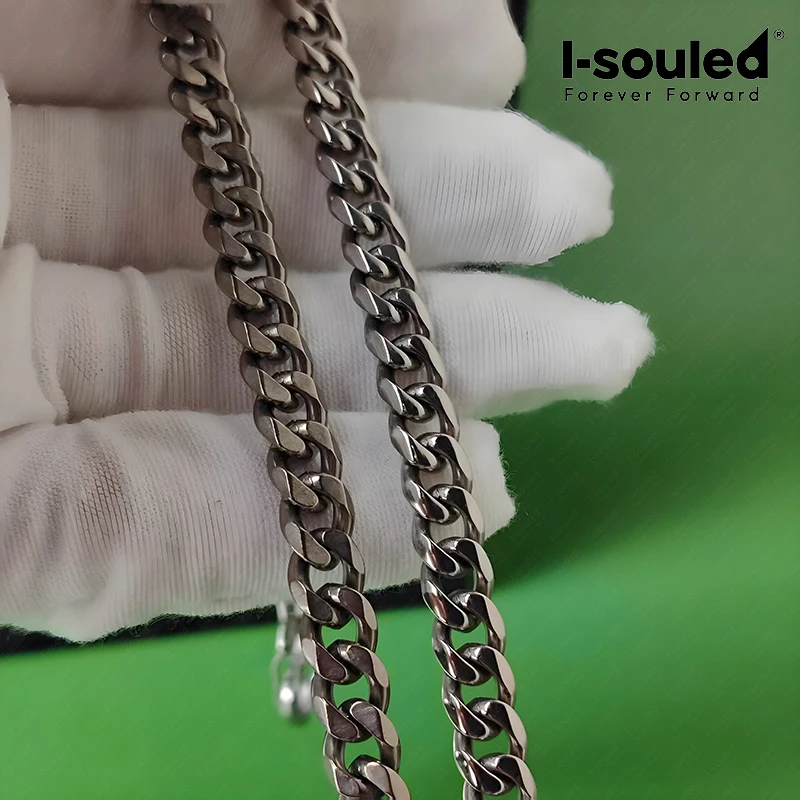 Medical Titanium Cuban Chain 7mm Hypoallergenic Mirror/Matte Unisex