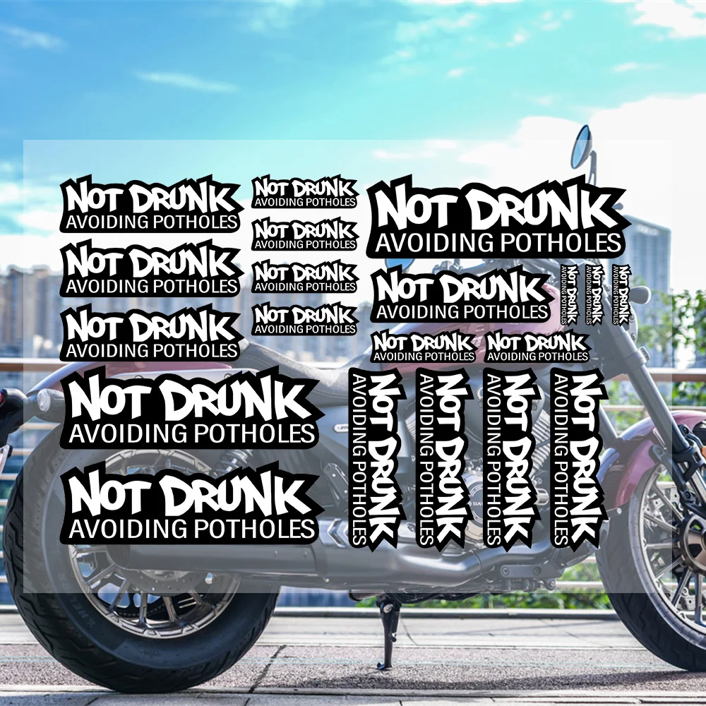 Not Drunk Decal Set High Quality Printed And Cut Stickers Motorcycle Sticker