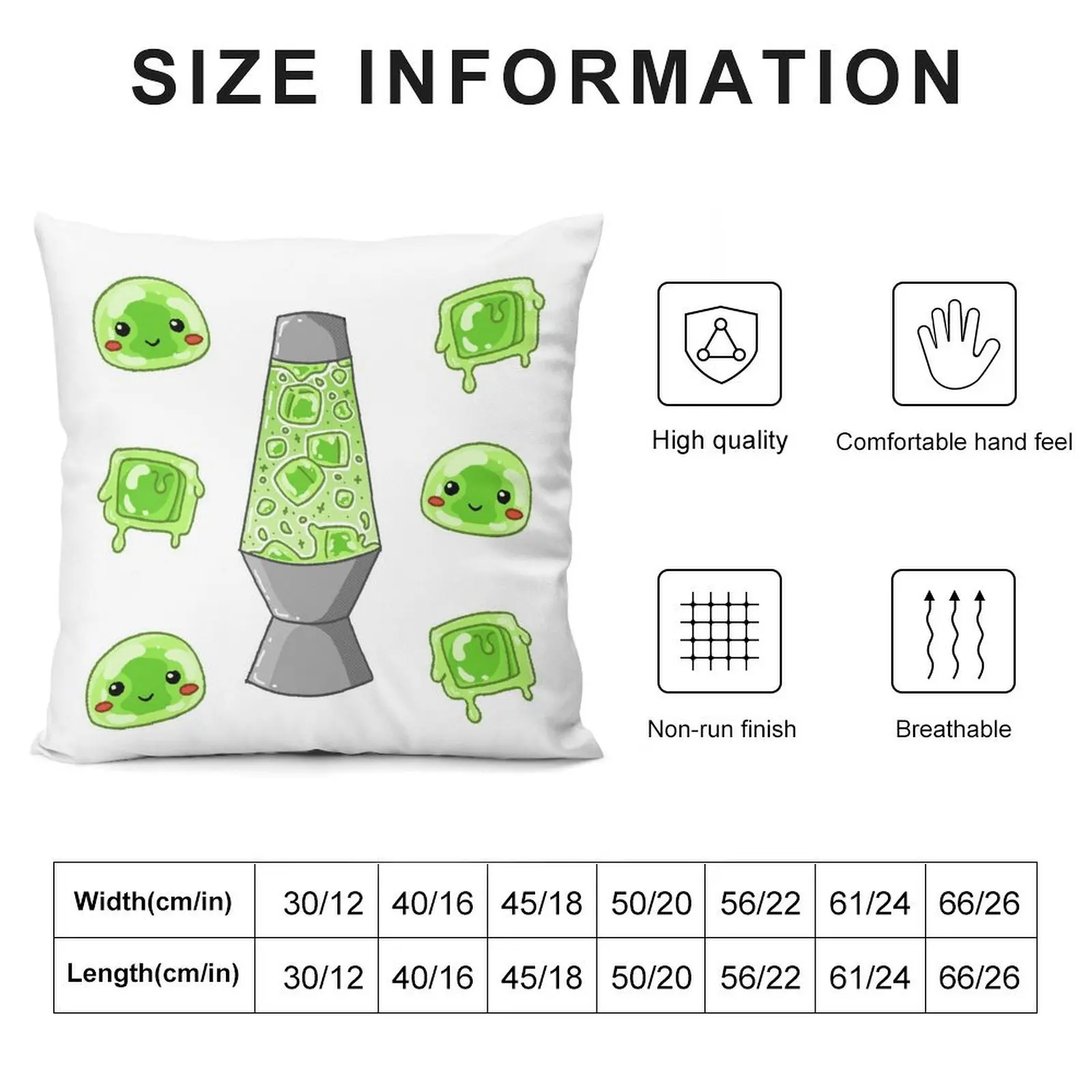 Cute Green Slime Lava Lamp Slime Sticker Pack Throw Pillow Sofa Covers Cushions For Decorative Sofa Luxury Pillow Case pillow