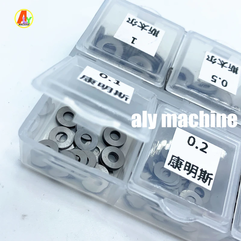 ALYMACHINE 500PCS 3X7.2/4X9mm thick 0.1/0/2/0/3/0/5/1mm Diesel Injector Pressure Adjusting Washer Gaskets for Cummins STR AOWEI