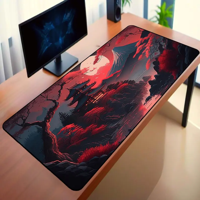 

Japanese Landscape Scenery Gamer Deskmat,non-slip and Waterproof Gaming Mousepad,cute Desktop Protector,perfect Gift for Friends