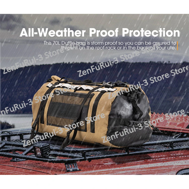 Car 70L large-capacity outdoor travel bag Car roof luggage storage bag 600D Oxford cloth bag