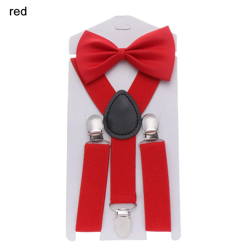 Children's Adjustable Suspenders with Bow Tie