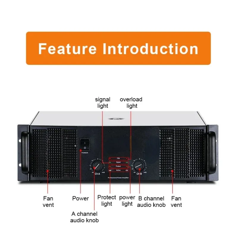 크로스보더레인 CA68 신형 10000W 고출력 파워 앰프 (고품질)