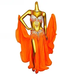 Hot Sale Professional Women Beaded Belly Dance Costume Set for Stage Performance Outfit 3piece Suit Carnival Dancer Costume Wear