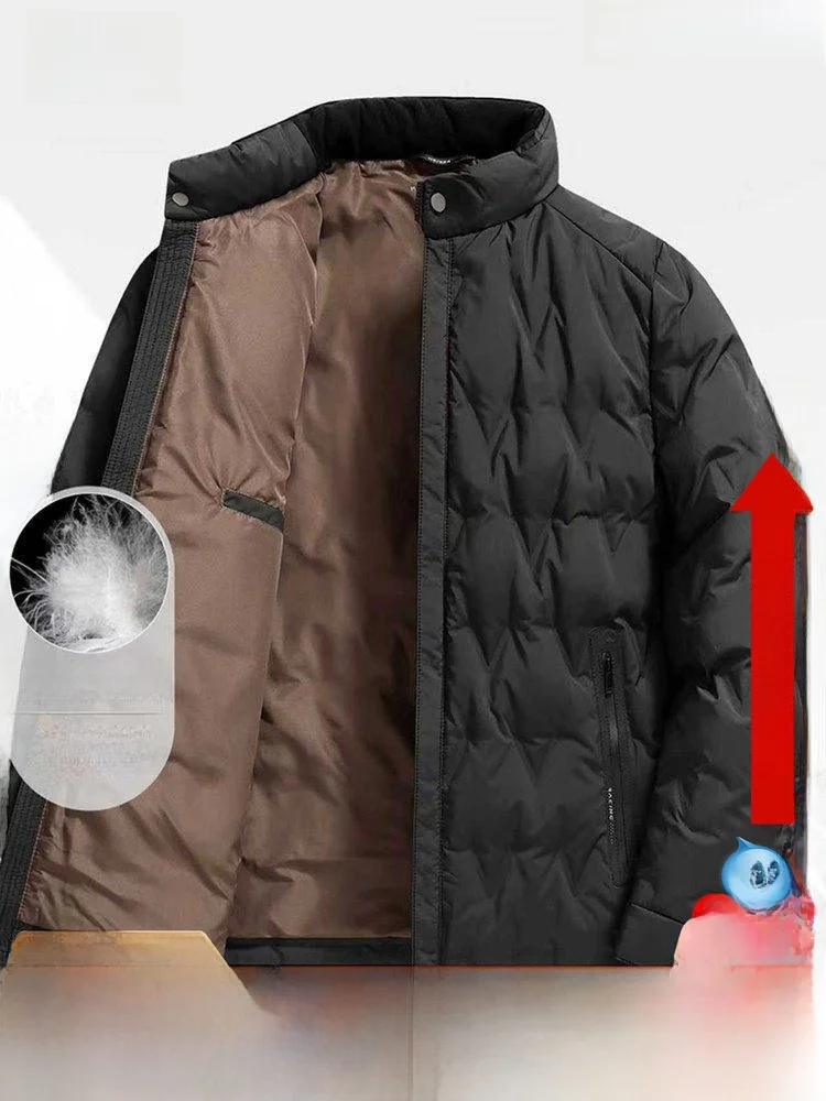 

Snow Flying Winter New 90 Duck down Stand Collar Jacket Men's Casual Warm Simple Match City Leisure Polyester Fiber Long Slee...