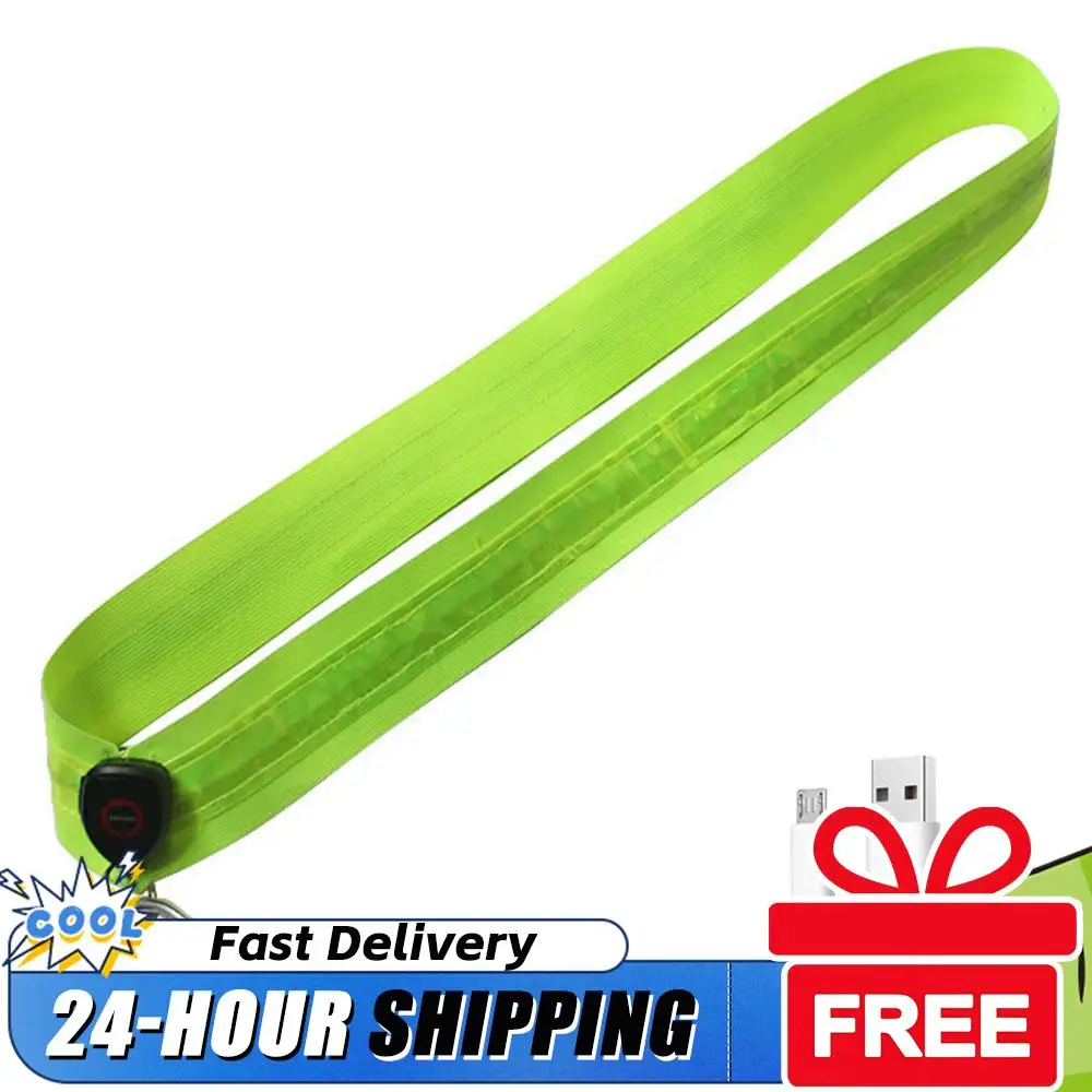 

LED Reflective Running Belt Rechargeable Cycling LED Shoulder Straps for Men Women Outdoor Hiking Jogging Walking Light Gear