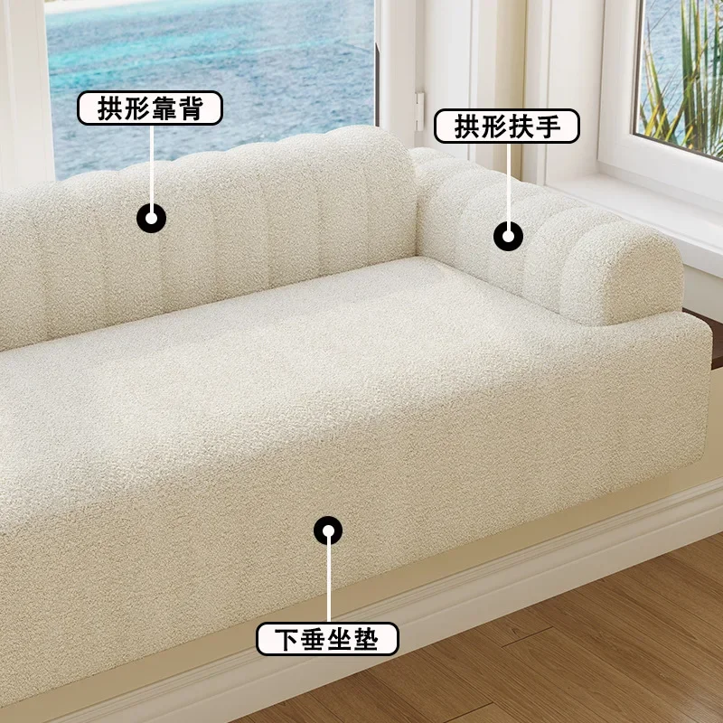 ضوء فاخر الراقية كريم الرياح خليج نافذة حصيرة تيدي المخملية مقعد بطاقة الراقية نافذة الخليج الإسفنج وسادة أريكة شرفة