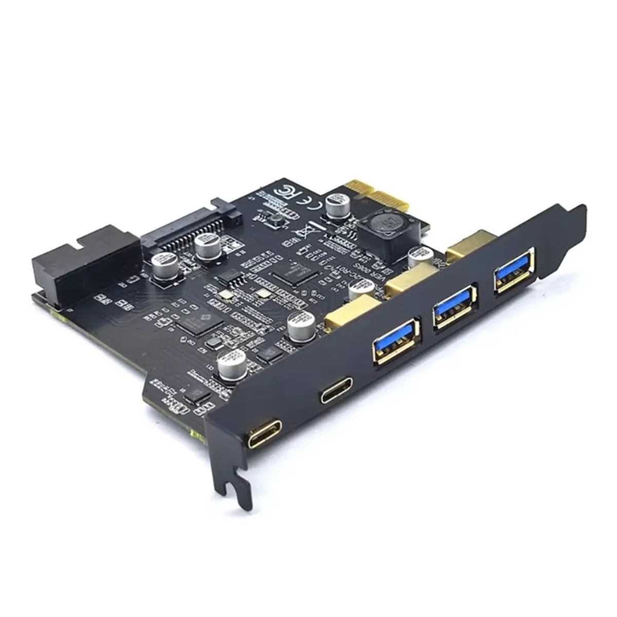 AA87New tipo C USB 3,2 Gen2 tarjeta PCIE Hub USB 3,0 PCI Express placa PCI-E PCI E USB 3 adaptador multiplicador USB3 3,1 controlador