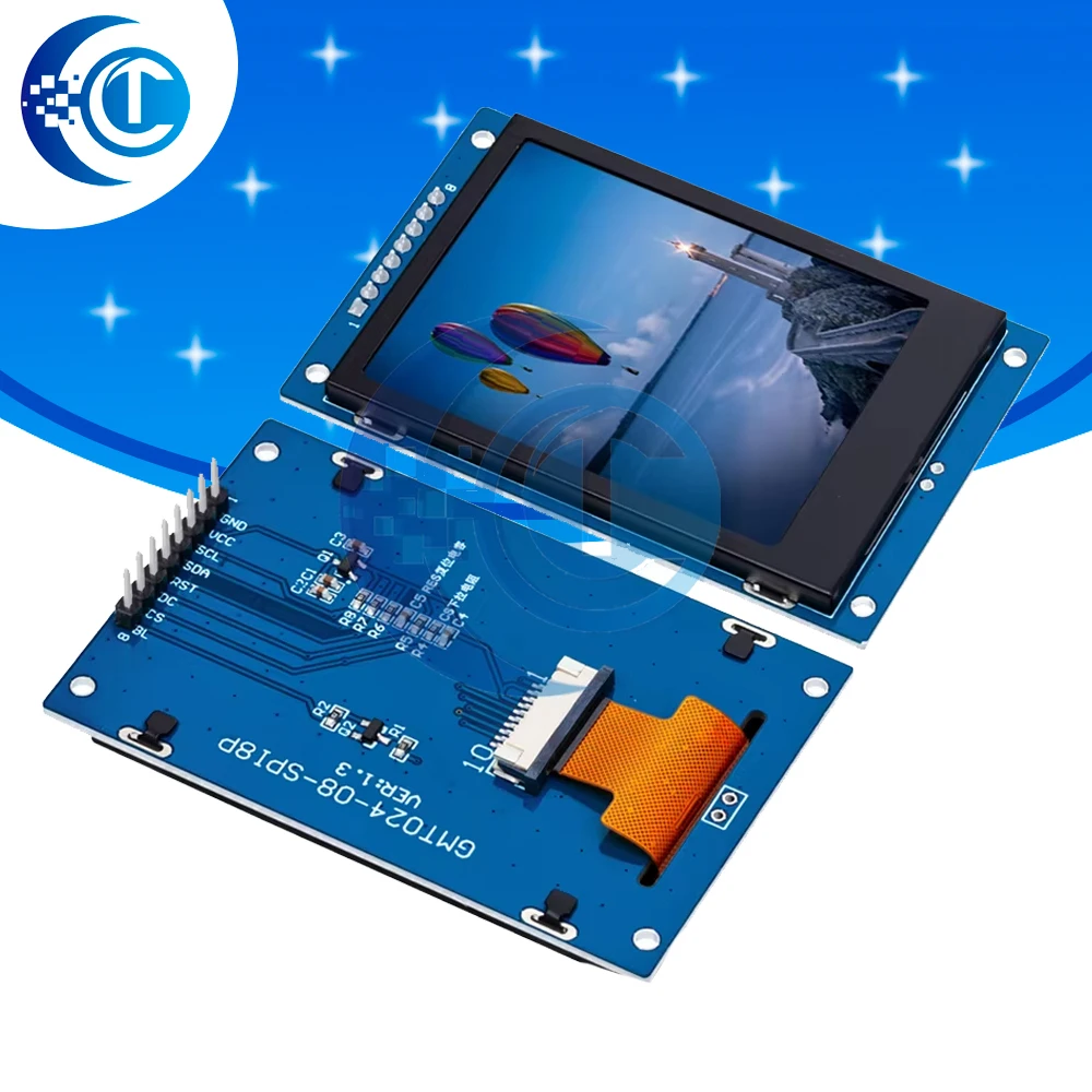 

2,4-дюймовый TFT SPI 65K дисплей 240*320 интеллектуальный экран дисплея 8P Drive IC ST7789 модуль IC привода