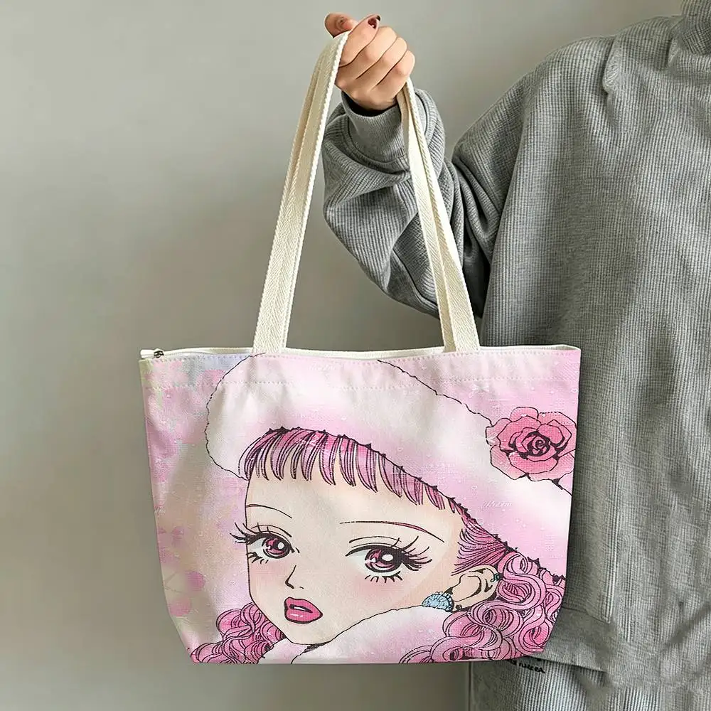 Paradise Kiss Happy Berry Printed Canvas Tote Bag Shoulder Bag Commuter Mommy Shopping Bag