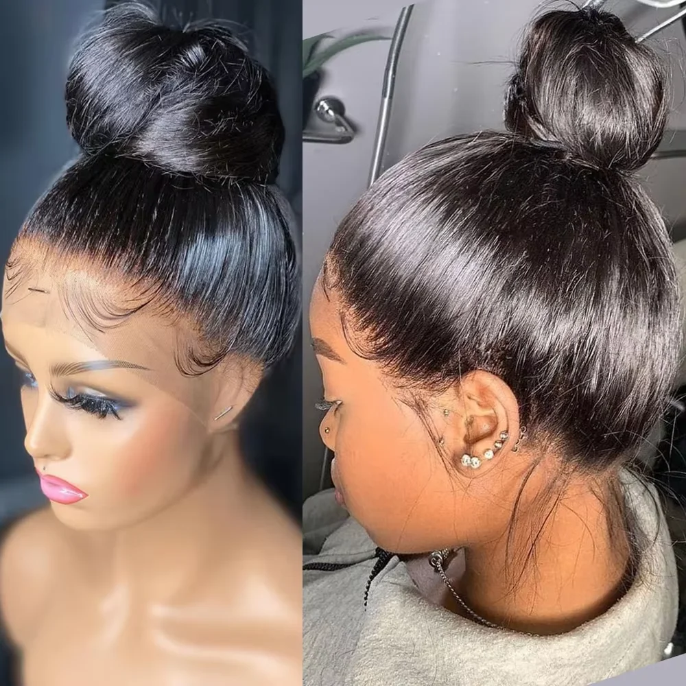 رائجة البيع 360 الدانتيل الجبهة الباروكات شعر الإنسان مستقيم الباروكات الأمامية 250 الكثافة HD شفافة 360 كامل الدانتيل الباروكات للنساء الشعر البشري