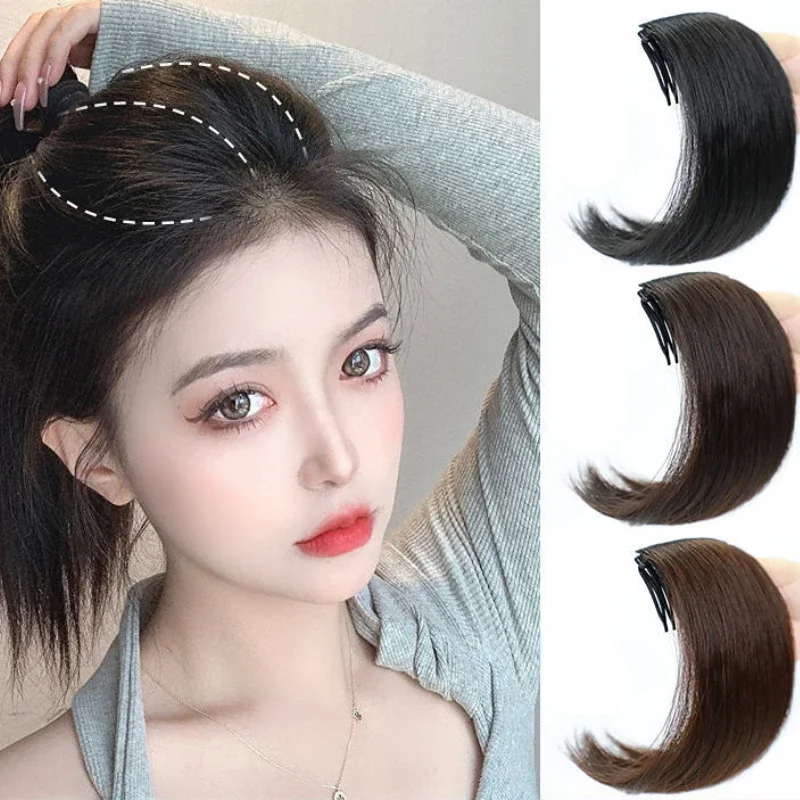 Hot sale Women Natural Hair Top Cover Synthetic Hair Pad Hair Extension Lining Invisible Seamless Hair Pads Clips In Hair Pieces