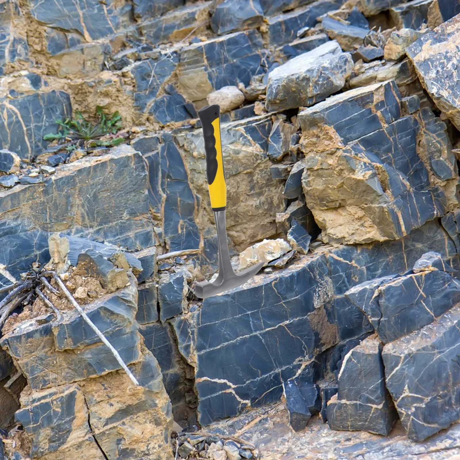 

Geological Hammer Shock Absorbing Handle Tail Rock Hunting Exploration Masonry Hammer Geologist Tool Outdoor Rock Crushing