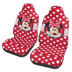 Minnie Mouse Car Protective Accessories Front Seat Covers for Vehicles Universal Fit Seat Covers for Car Suv Truck