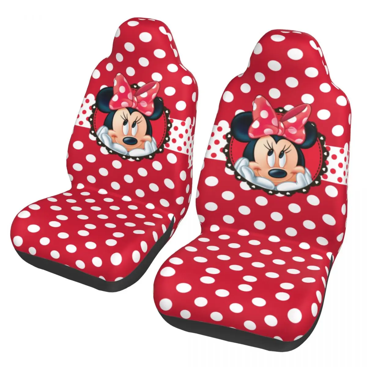 Akcesoria ochronne do samochodów Minnie Mouse Pokrowce na przednie siedzenia do pojazdów Uniwersalne pokrowce na siedzenia do samochodów Suv Truck