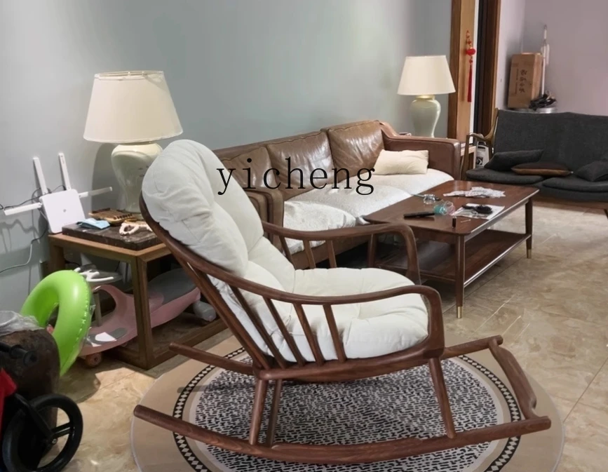 

Style Teak Solid Wood Sleepable Living Room Home Balcony Lazy Leisure Chair