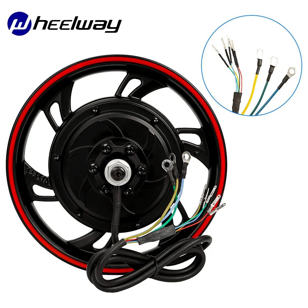 12 Inch 36V/48V/60V72V 800W-1500W Electric Bicycle Hub Motor 135mm Open Size Scooter Motor Electric Bicycle Wheel E-bike