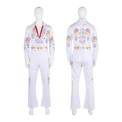 New Rocker Elvis Cosplay Costume Stage Performance Costumes Halloween Carnival Party For Men Women Child