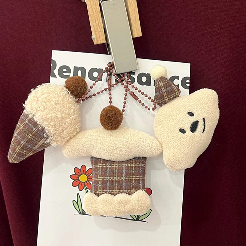 

Плюшевый брелок для сумки, подвеска, пушистое мороженое, милый брелок для ключей, креативный кавайный брелок, аксессуары для кукол