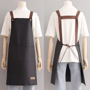 Waterproof Oil Resistant Kitchen Apron Adult Cooking Work Clothes With USB Cable…