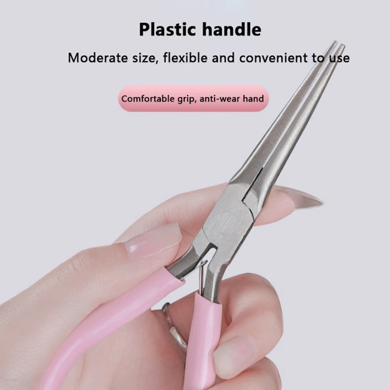 Acrylic Nail Shaping Tweezers C Curve Pinching Tool Gel Quick Building Extension Tips Clips Pink Nail Art Design Manicure Tools