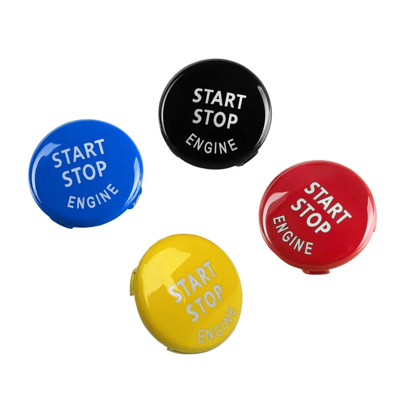 محرك السيارة بدء إيقاف غطاء أزرار وإطار الحلقة الخارجية لاستبدال BMW 1 3 5 Series X1 X3 X5 M5 E87 E81 E90 E91 E92 E89 E60 E83