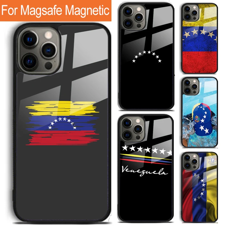 Flag of Venezuela Phone Case For iPhone 16 15 14 13 12 11 Pro Max Plus Magsafe Magnetic Wireless Charging Cover