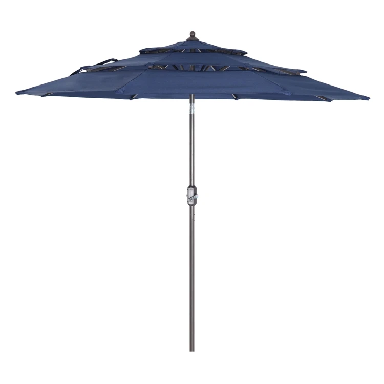 

Outdoor Three-layer Sun Umbrella Garden Coffee Leisure Center Pillar Parasol