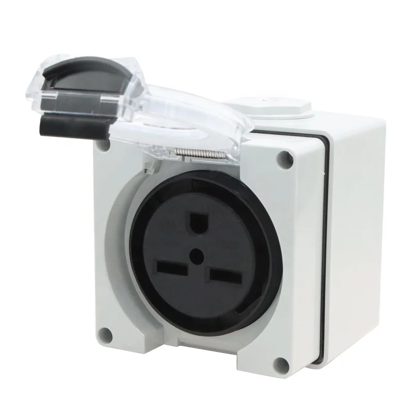 

250Volt 30Amp NEMA 6-30R Receptacle Power Outlet Box ,Outdoor Dustproof and Weatherproof for RVs Electric Vehiclesgenerators