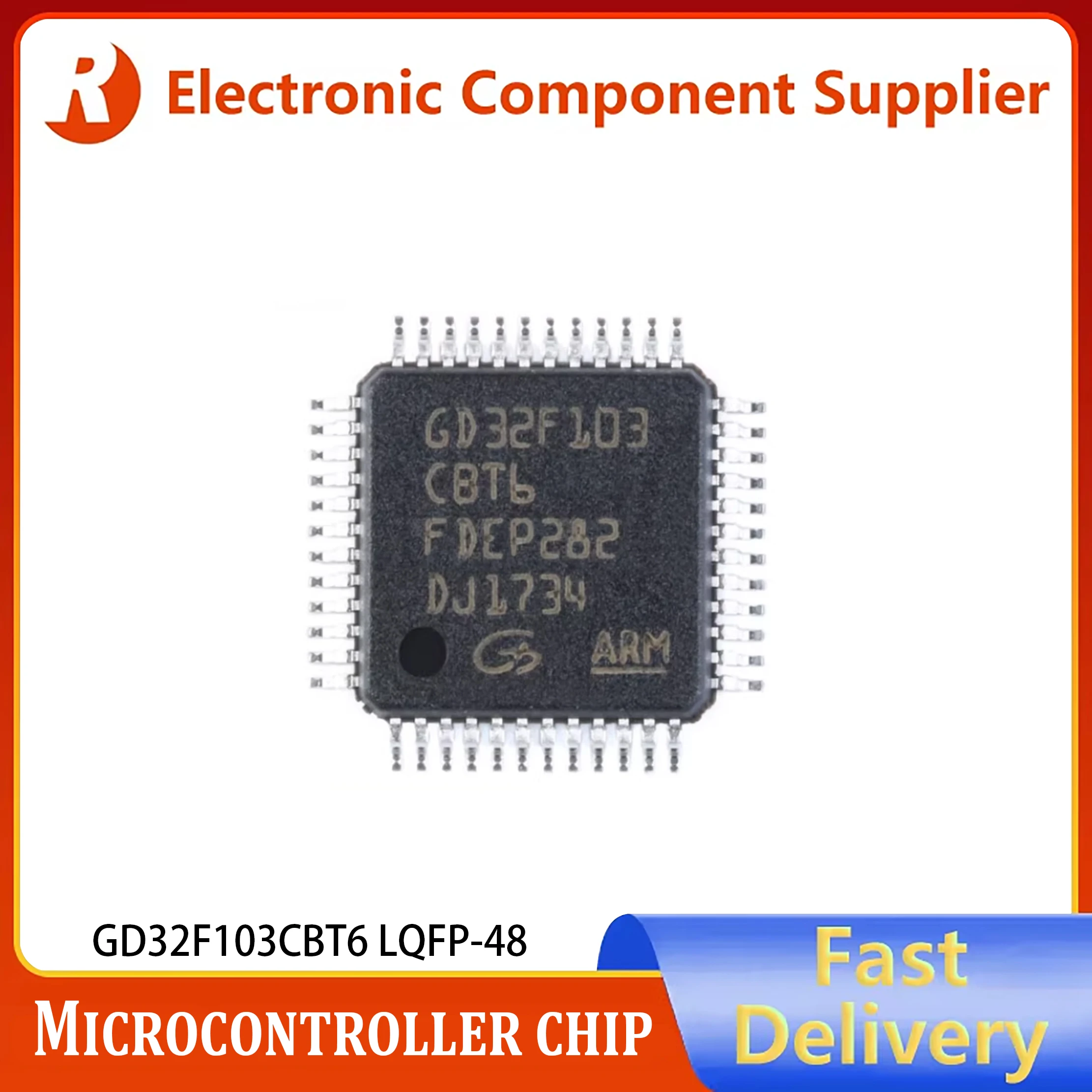 5pcs New Original GD32F103CBT6 LQFP-48 GD32F103CBT6 GD32F103C8T6 GD32F103RBT6 GD32F103RCT6 GD32F103RET6 GD32F103RGT6 MCU Chip IC