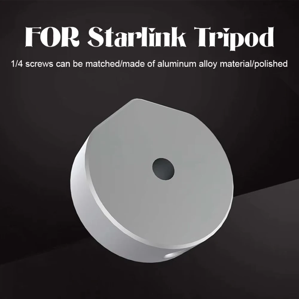 

​for StarLink Mini Dish 1/4 Screw Mount Adapter Round Aluminum Alloy for StarLink Mini Connector RV Accessories Internet