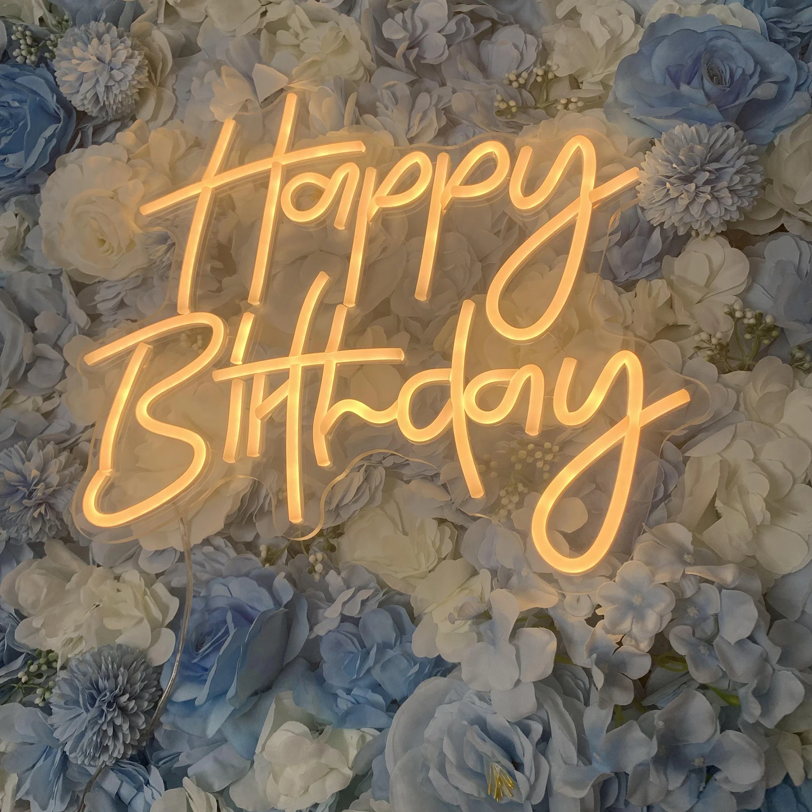 Happy Birthday Neon Sign LED Birthday Party Wall Decor Room Decor LED Light Signs Neon Lights Home Decoration Lamp USB-powered