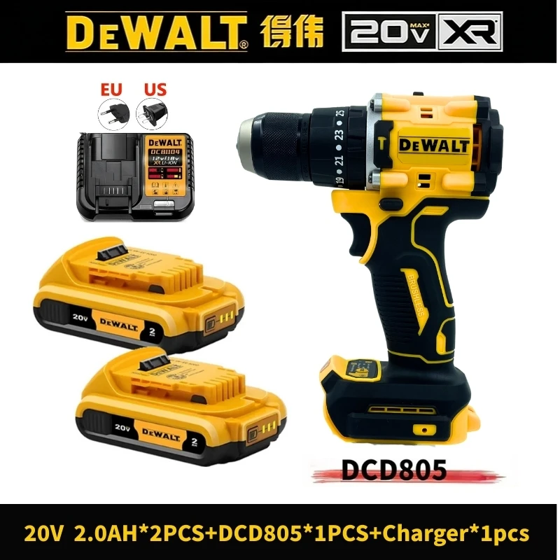 DEWALT DCD805 20V Max Cordless Brushless Impact Drill Multi-Function Handheld Electric Screwdriver Tool image 3